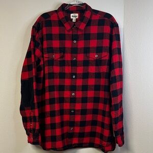 Hatley Heritage Red Black Buffalo Plaid Men's Flannel Shirt Size XXL